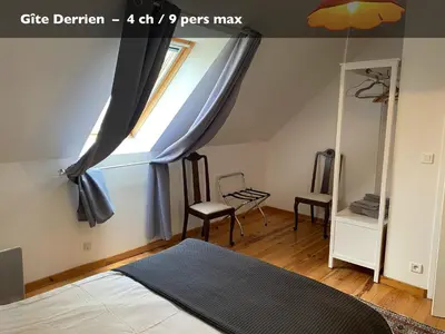 Un ou plusieurs lits dans un hébergement de l'établissement Les Gîtes du Manoir de Keryvon