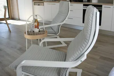 Cuisine ou kitchenette dans l'établissement Home Kervezec