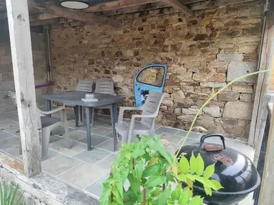 Terrasse ou espace extérieur de l'établissement Les gîtes de L'hermine