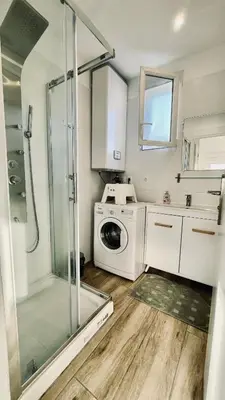 Salle de bains dans l'établissement Penn an aod - Le bout de côte