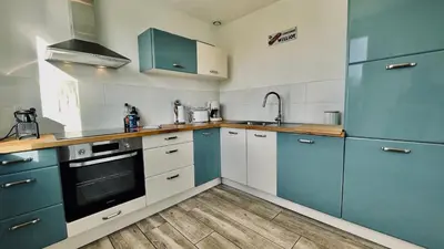 Cuisine ou kitchenette dans l'établissement Penn an aod - Le bout de côte