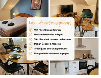 Cuisine ou kitchenette dans l'établissement Logements neufs à Bannalec Centre