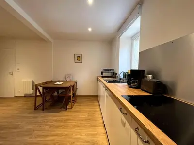Cuisine ou kitchenette dans l'établissement Élégant T2 entièrement rénové