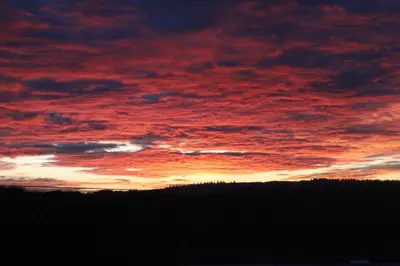 Lever ou coucher de soleil vu de l'appartement ou à proximité