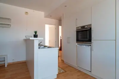 Cuisine ou kitchenette dans l'établissement France - Appt pour 4 proche plage