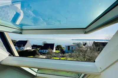 Balcon ou terrasse dans l'établissement Le paradis bleu