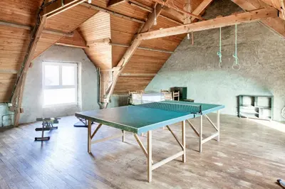 Tennis de table au sein de l'établissement À 600m de la plage, maison pour 6 avec terrasse ou à proximité