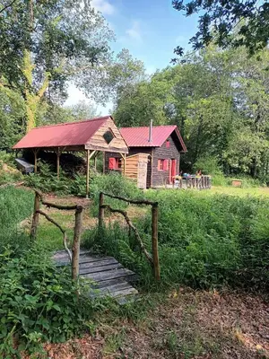 Jardin de l'établissement Chalet cosy en lisière de forêt