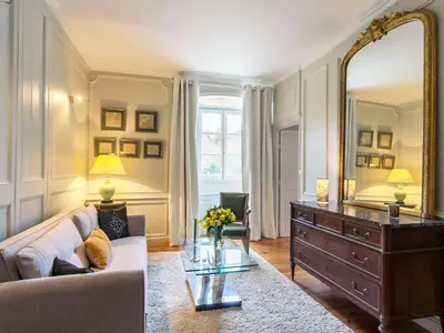 Coin salon dans l'établissement Apartment Zenaïde by Interhome