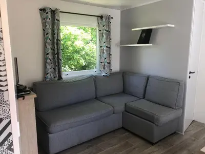 Coin salon dans l'établissement mobil-home 4/6 pers