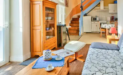 Cuisine ou kitchenette dans l'établissement À 100m de la plage ! Maison pour 6 à Penmarch