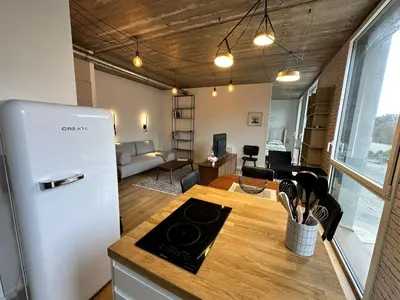 Cuisine ou kitchenette dans l'établissement LEs Écrins de St Louis