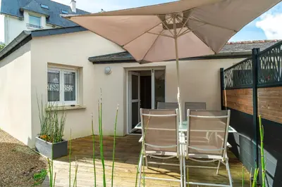Terrasse ou espace extérieur de l'établissement L'Unan - 1km de la plage