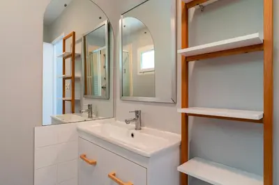 Salle de bains dans l'établissement L'Unan - 1km de la plage