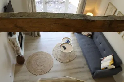 Coin salon dans l'établissement Ti Gwaskell, maison proche de Quimper