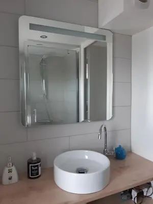 Salle de bains dans l'établissement Charmant petit T2 à proximité de Quimper