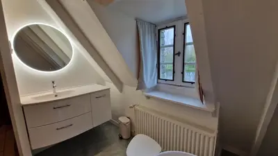Salle de bains dans l'établissement La Grange du Moulin de Lossulien