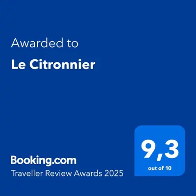 Certificat, récompense, panneau ou autre document affiché dans l'établissement Le Citronnier