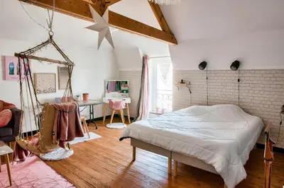 Un ou plusieurs lits dans un hébergement de l'établissement Maison classée 4 étoiles pour 6 au coeur du Guilvinec