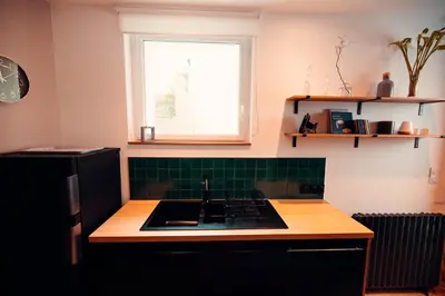 Cuisine ou kitchenette dans l'établissement TYKA La Petite Bélérit, maison de ville - Landerneau