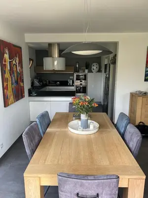 Cuisine ou kitchenette dans l'établissement Villa des Roseaux