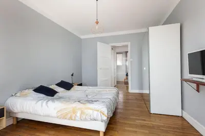 Un ou plusieurs lits dans un hébergement de l'établissement Une belle vue de Brest/T2 lumineux /Centre-Ville